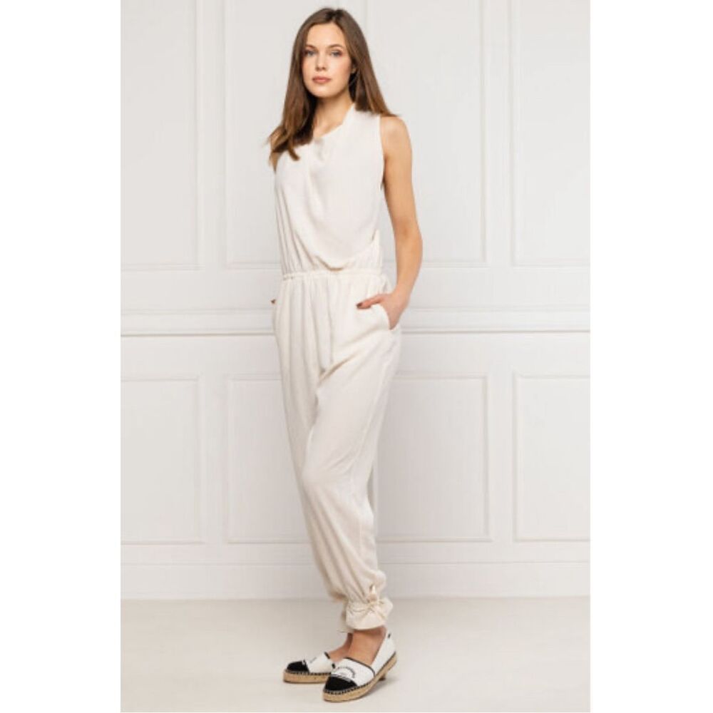 PINKO Daitarn Fluid Crepe Jumpsuit Size 2 US